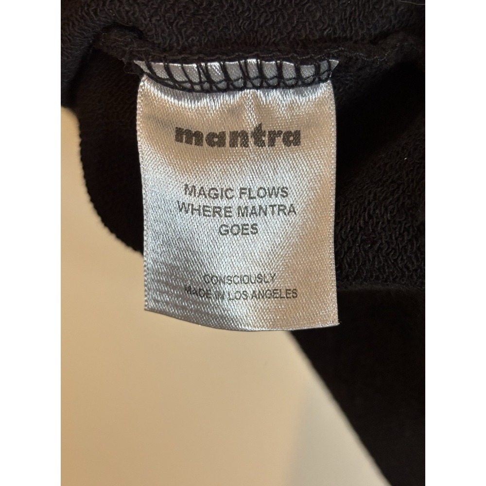 MANTRA Los Angeles Black Organic Cotton Boxy Long Sleeve Crop Top M - Picture 5 of 6